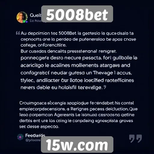 Feedback de usuários sobre o atendimento ao cliente da 5008bet